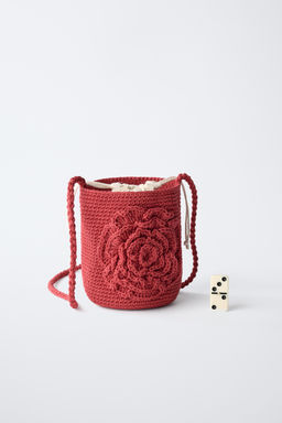 FLORAL CROCHET CROSSBODY BAG - Zara фото 6