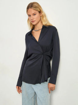 Рубашка однотонная - Emka фото 2