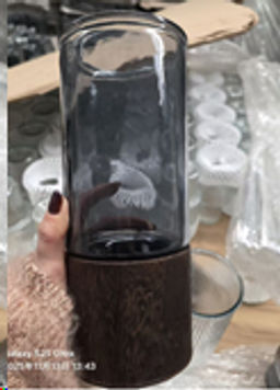 Ваза для цветов 25 см с основанием / WRD-176 /уп 24/ без и/уп