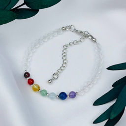 Браслет "7 чакр" из Горного Хрусталя и Самоцветов