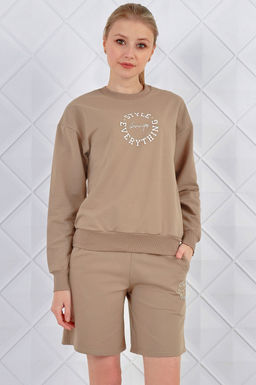 Арт. 5342 Костюм женский с шортами 42-50 (5 шт) Цвет:верх- грязно-голубой, низ- грязно-голубой - Калинка фото 5