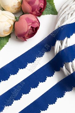 Лента шифоновая 3 см*1,4 м (5 шт) SF-5849, синий №57