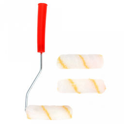 Мини-валик в сборе 11х27х3см + мини-ролик д3х10,5см, искусственный мех - 2 штуки, в п/эт пакете на картоне (Китай)