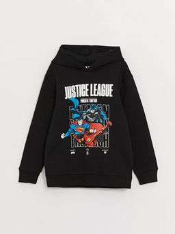 Justice League Bask?l? Uzun Kollu Erkek ?ocuk Hoodie