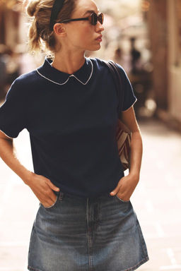 KNIT TOP WITH PIPING - Zara фото 11