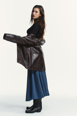 CHECKED PLEATED MIDI SKIRT - Zara фото 4