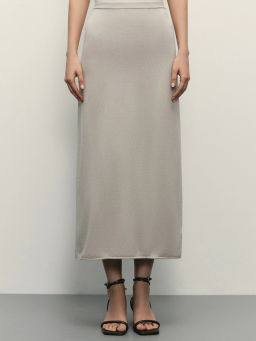 Вязаная юбка миди из вискозы / Zarina  фото 3