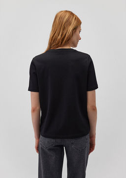 Siyah Basic Tisort - Mavi фото 4