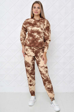 Арт. 2331 Костюм с брюками женский 44-52 (5 шт) Цвет:бежево- коричневый