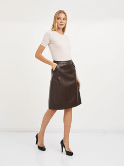 юбка длины миди в коричневом цвете - Glenfield фото 2