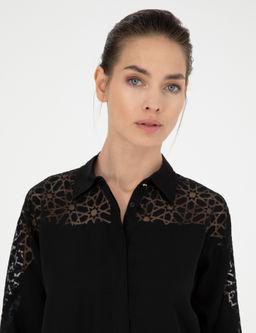 Siyah Comfort Fit Uzun Kollu G_mlek