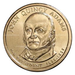 1 доллар 2008 года D Джон Куинси Адамс 6-й президент США