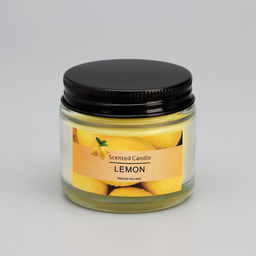 Ароматическая свеча в банке «Scented Candle, Lemon», лимон, 5×5 см, 140 г