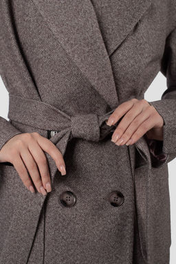 01-12229 Пальто женское демисезонное (пояс) - El podio фото 14