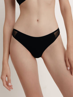 CONTE MESH&DOTS COTTON LB 1873 black