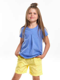 Комплект для девочки с шортами UD 6920/7936 синий василек - Mini maxi фото 3