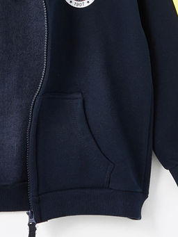 Kap??onlu Fenerbah?e Bask?l? Erkek ?ocuk Fermuarl? Sweatshirt - Waikiki фото 3