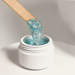 Гель лак для ногтей, с блёстками, трехфазный, 8 мл, LED/UV, голубой