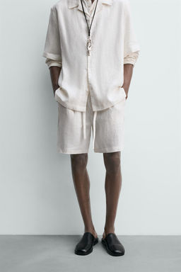 BERMUDA RELAXED FIT 100% LINO / Blanco - Zara фото 2