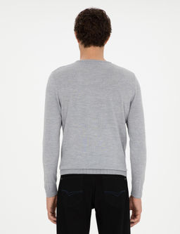 Светло-серый зауженный свитер - Cacharel фото 5