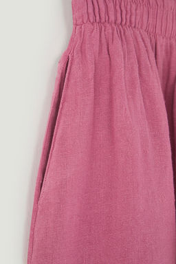 TRENDYOLMILLA Beyaz %100 Keten Beli Lastikli Midi Etek TWOSS24ET00153 фото 6