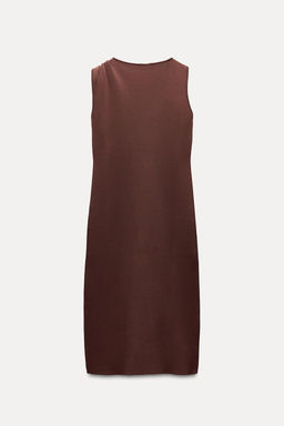 KNIT MIDI DRESS WITH GOLD APPLIQUE - Zara фото 4