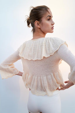 RUFFLED KNIT SWEATER - Zara фото 7