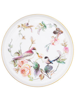Блинница 22*22*9,5 см "Певчие птички" фарфор NEW BONE CHINA