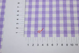 Теплый хлопок Клетка (0.7*0.7см) цв.сиреневый/белый, СОРТ2, ш.1.48м, хл-100%, 160гр/м.кв - Купава фото 7