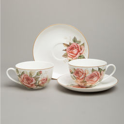 ЧАЙНЫЙ НАБОР LEFARD КОРЕЙСКАЯ РОЗА НА 2 ПЕР. 4 ПР. 300 МЛ