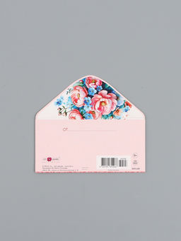 Цена за 10 шт. Конверт для денег «Цветы», голубой и розовый, 16,5 х 8 см