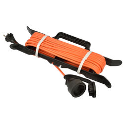 UG /UCK-1N/2x0,75/10M/F IP44 ORANGE Удлинитель силовой на рамке, б/з, 1гнездо, 10м (ПВС 2х0,75), 6A. Оранжевый. TМ Uniel