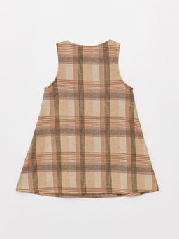 V Yaka Ekose K?z ?ocuk Elbise