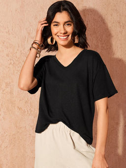 Женская льняная футболка ESMARA  фото 4