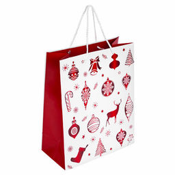 Пакет подарочный НАБОР 4 штуки, новогодний, 26x13x32 см, "Collection Large", ЗОЛОТАЯ СКАЗКА