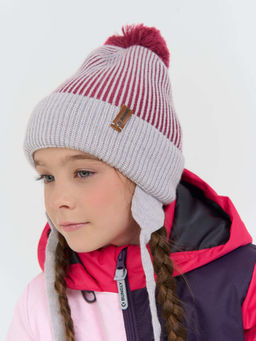 Шапка из смесовой шерсти Брусника на завязках - Bungly фото 2