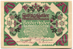 70 геллеров 1920 года Австрия Фордерштойдер (нотгельд)
