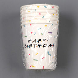 Стакан бумажный Happy birthday, 250 мл, в наборе 6 штук - Страна карнавалия фото 3