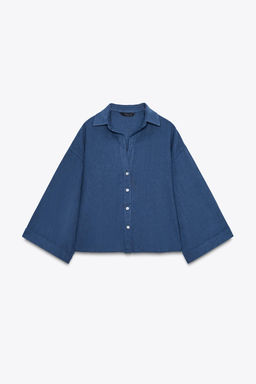LINEN BLEND SHIRT ZW COLLECTION - Zara фото 6
