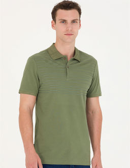 Haki Slim Fit Polo Yaka Ti__rt