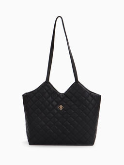 Сумка - шоппер женская на магните, 30×9×29 см, чёрная