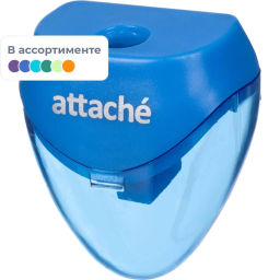 Точилка Attache, 1 отверстие, с контейнером, в ассорт