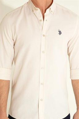 Мужская базовая рубашка с длинным рукавом Stone - U.s. polo assn фото 14