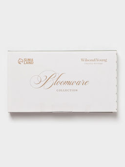 Блюдо для подачи WY Bloomware, 25×14×2.5 см, фарфор, зелёное/белое