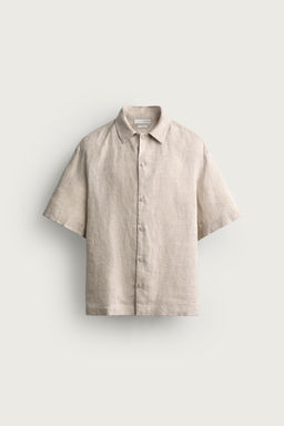 CAMISA RELAXED FIT 100% LINO / Beige claro - Zara фото 8