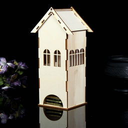 Заготовка для декупажа Чайный домик с окошками 8,5 х 8,5 х 23 см