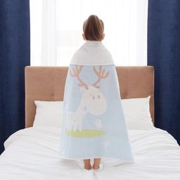 Полотенце детское Крошка Я Оленёнок 95х1005 см, цвет голубой, 100% хлопок, 280 г/м2  фото 10