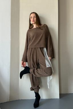Свитер WOOL041/04/Коричневый - M&G all natural фото 2