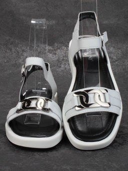 08-PED134-1 WHITE Босоножки женские (натуральная кожа)