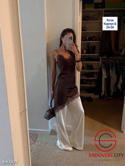 Платье-комбинация с кружевом